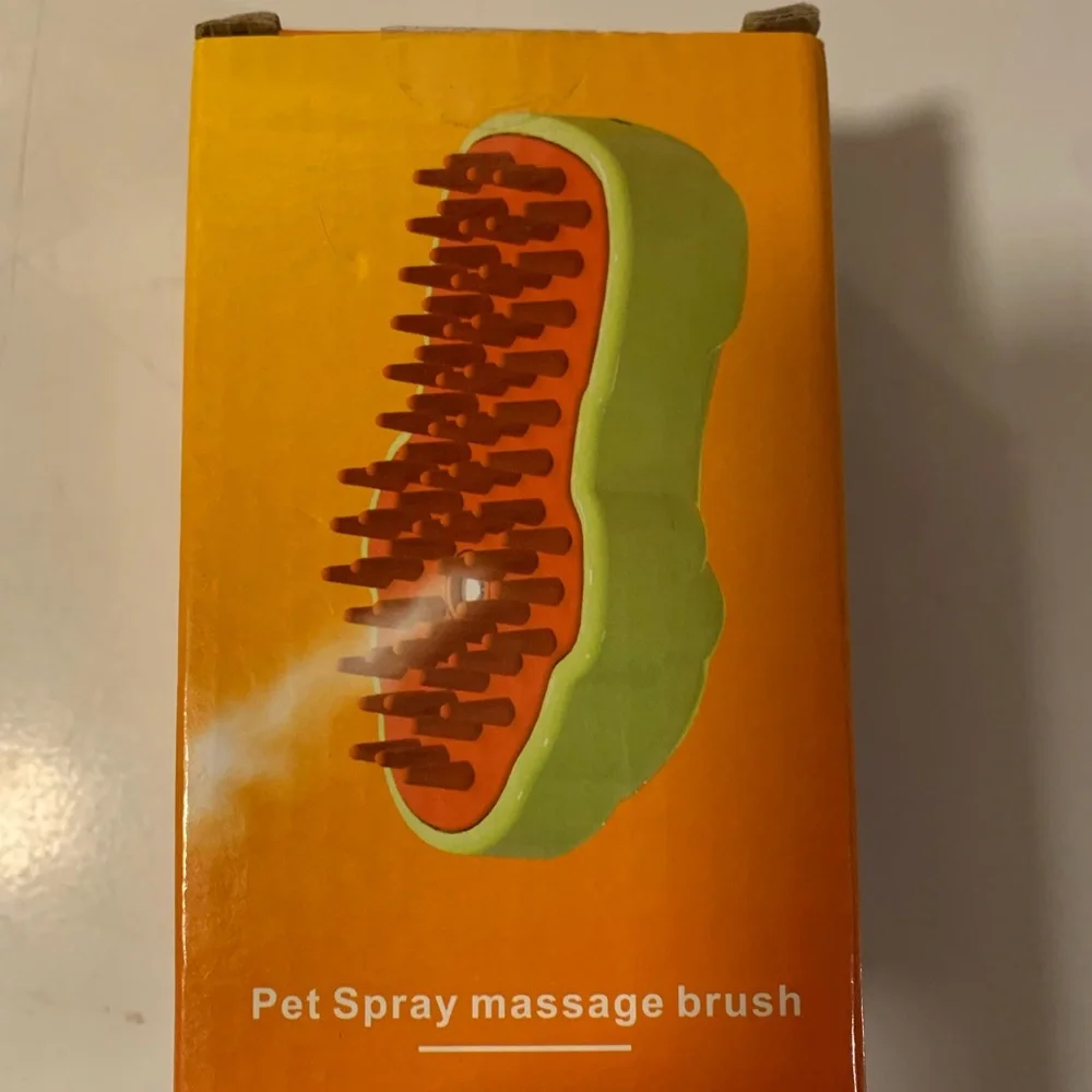 Green Pet Grooming Tool with Spray Massage Brush